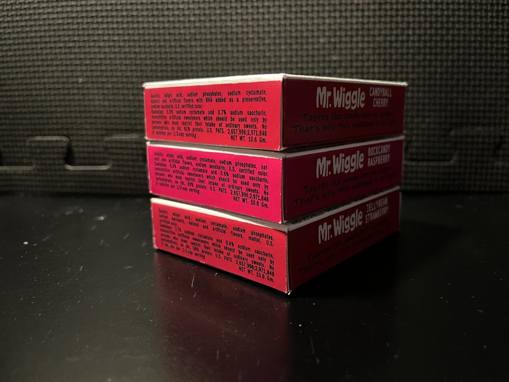 Mr Wiggle jello - 3 empty custom design display boxes