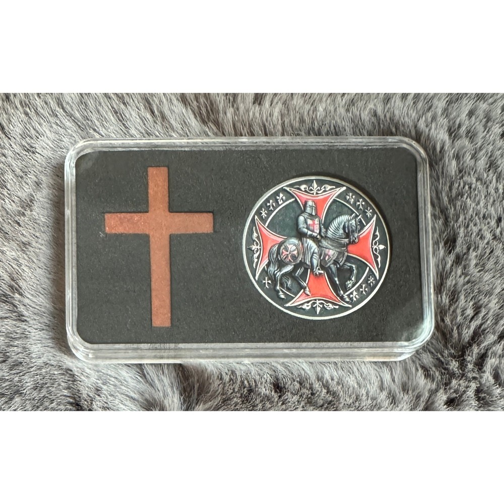 ✨ Handmade Knights Templar Challenge Coin Display Capsule ✨ SAME/NEXT DAY SHIP