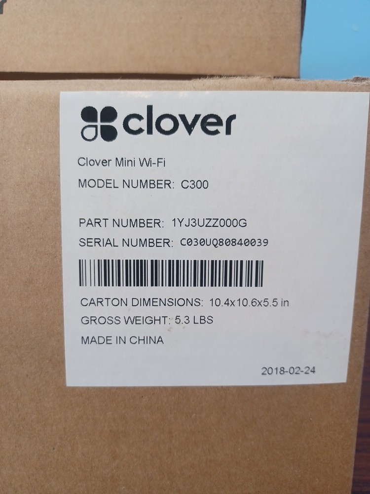 Clover Mini Wifi C300 Card Reader POS System