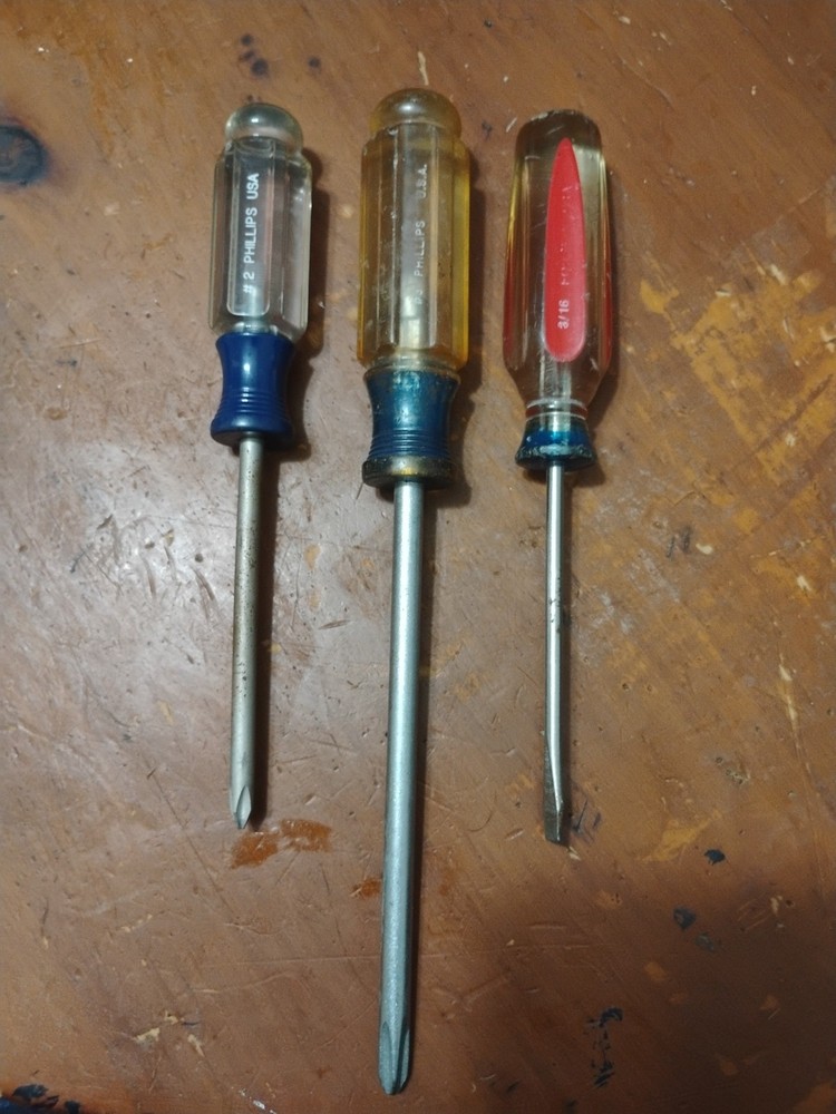 Craftsman 🇺🇸 USA Phillips& FlatHead Screwdriver 3 Pc Set, Sizes In Description