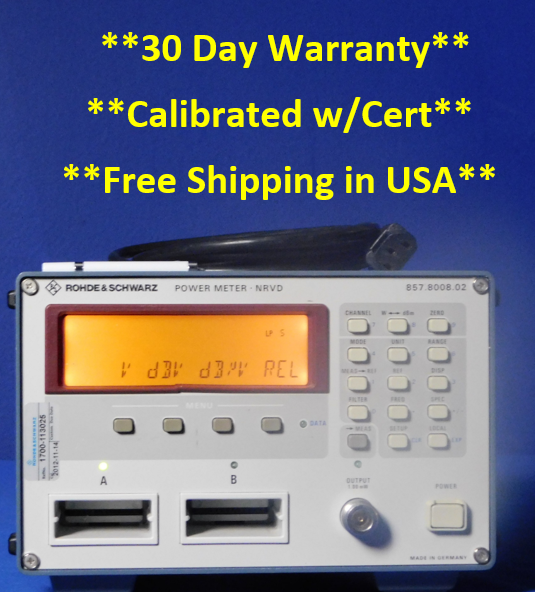 Rhode & Schwarz NRVD RF 2 Channel Power Meter Total Bandwidth 40Ghz