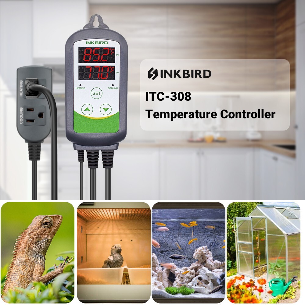 Inkbird Temperature Controller Thermostat ITC-308 Refrigerator Brewing Heating
