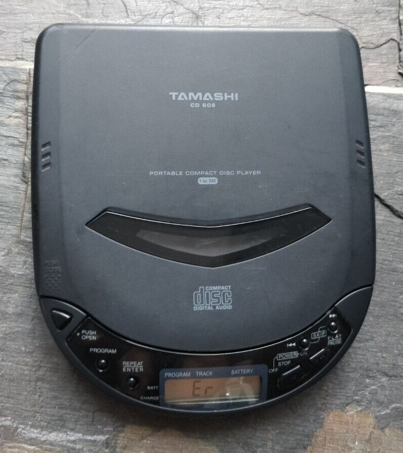 TAMASHI CD608 Portable CD Player Digital Audio Compact Disc Stereo - Error