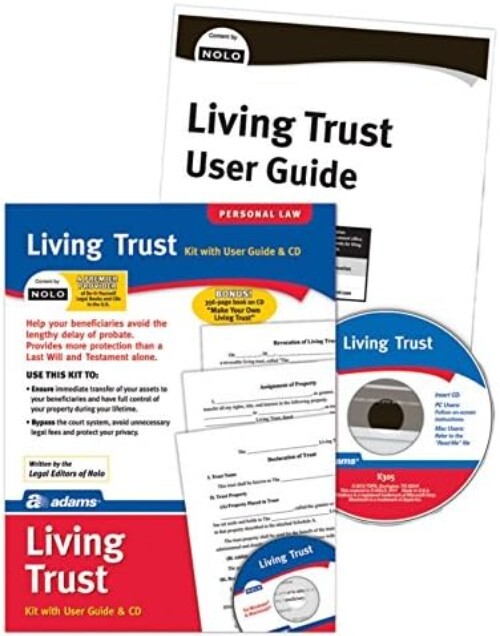 Living Trust Kit, Forms and Instructions, Includes CD , White
