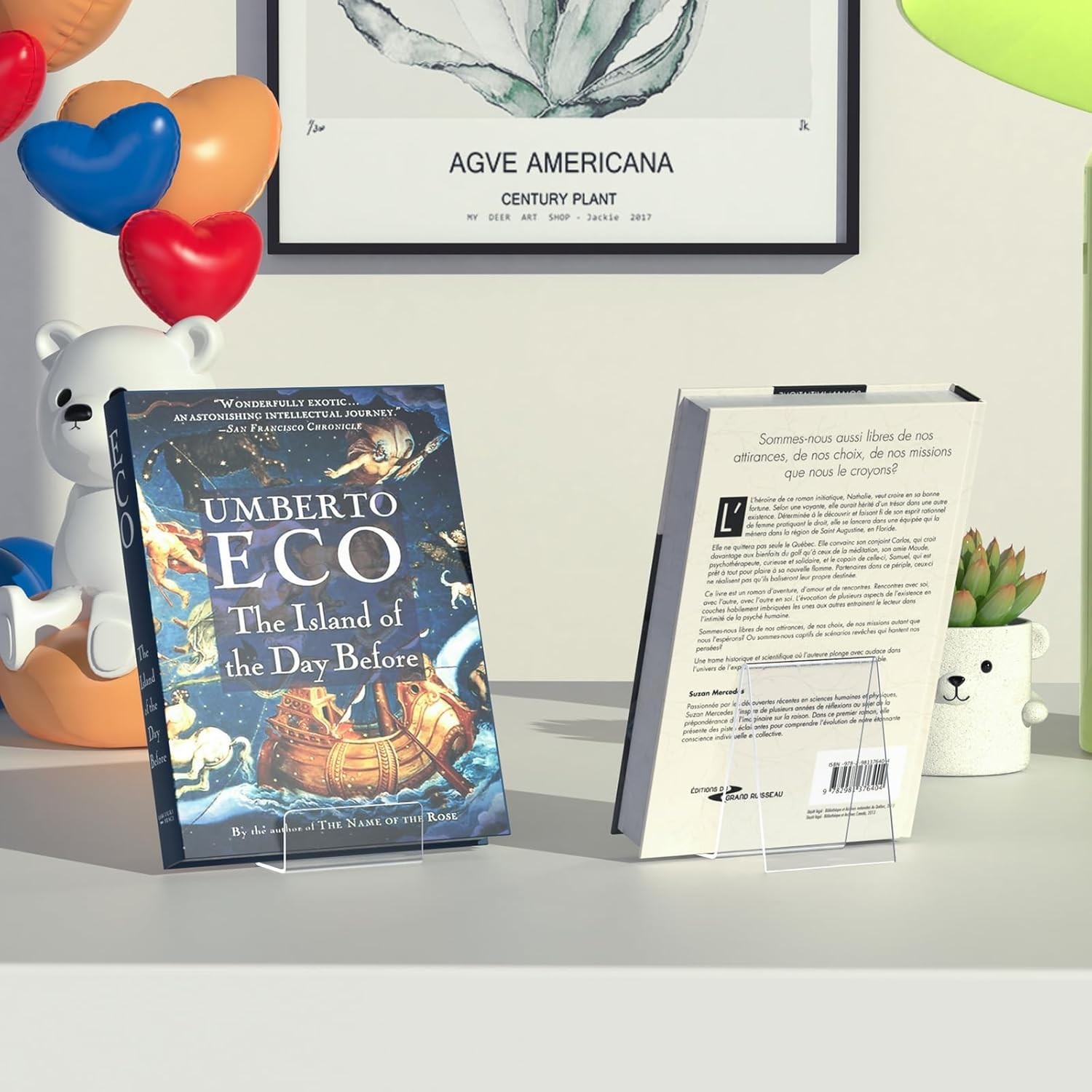 6 Pack Acrylic Book Stand Clear Easel Stand for Display Book Display Holder