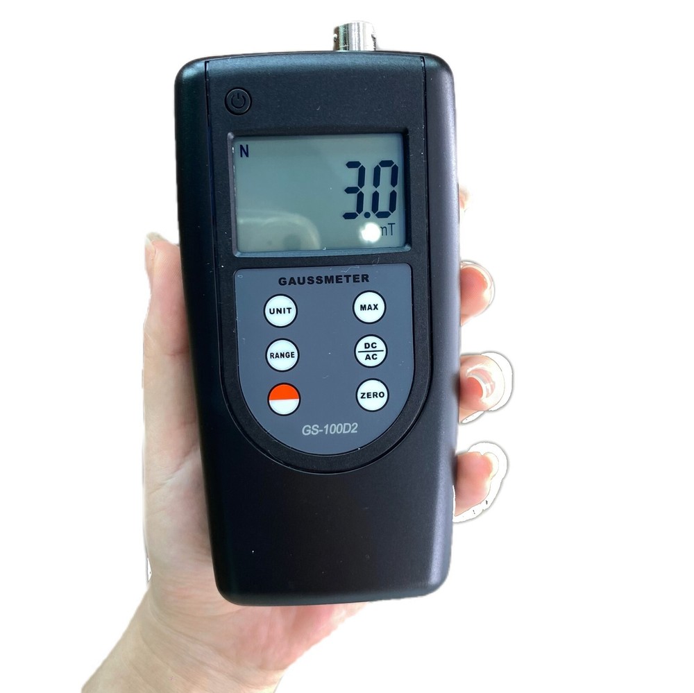 Portable Gaussmeter Tesla Tester 200mT/2000mT Range Conversion with Hall Sensor