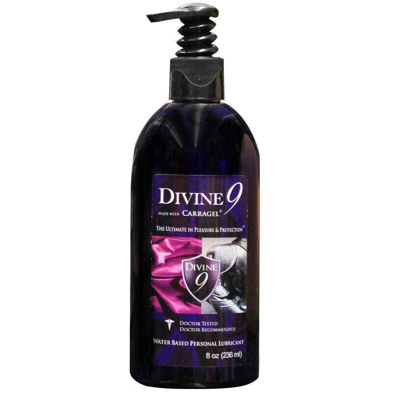 Divine 9 water-based Lubricant with Carrashield 8 fl oz Pump
