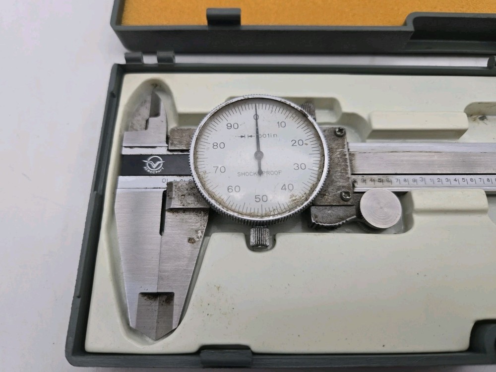 Aerospace Stainless Hardened 6" Caliper With Case .001