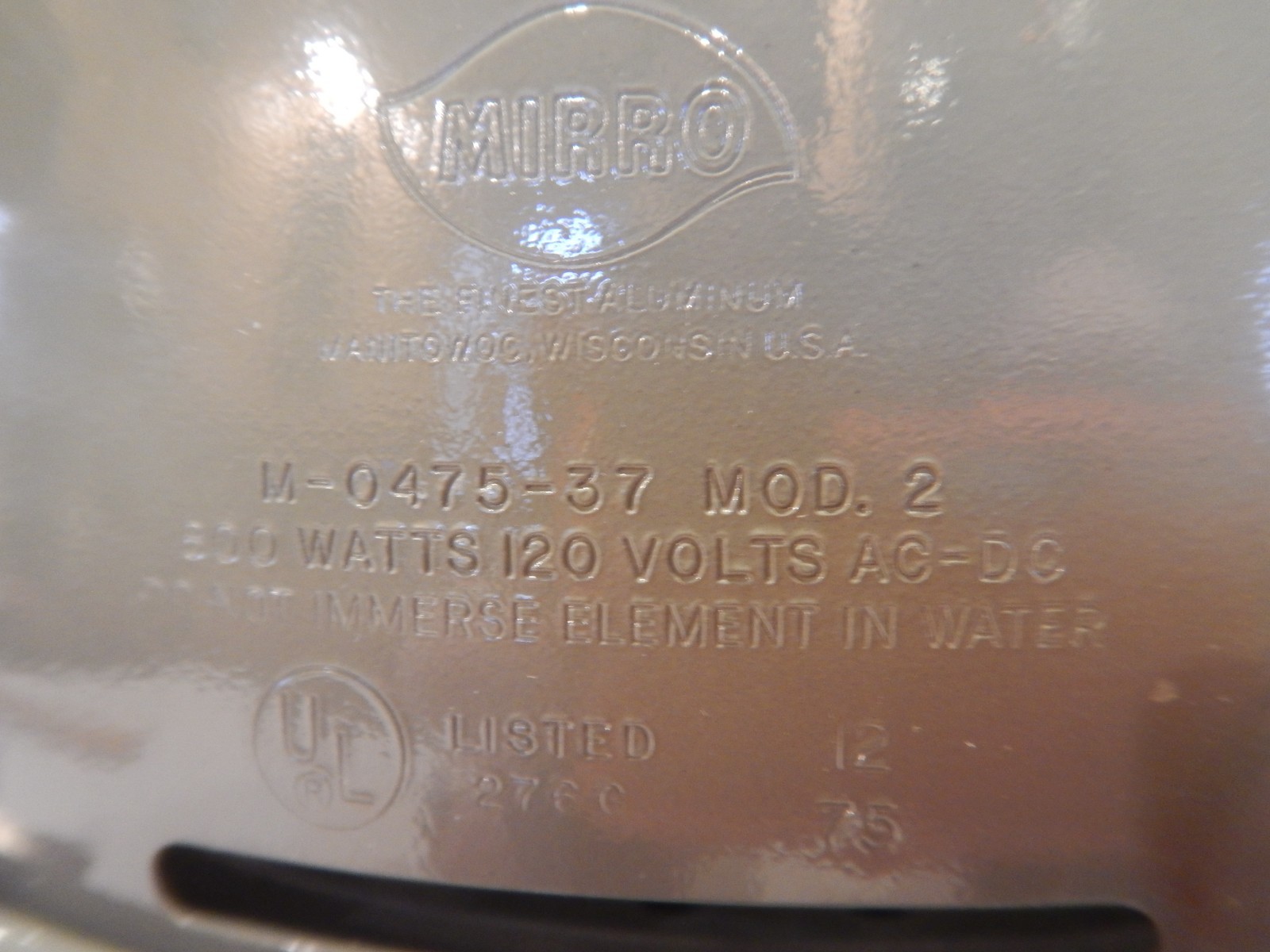 VTG Mirro Portable Electric Broiler 0475-37 Round 9 1/2" Avacado Green