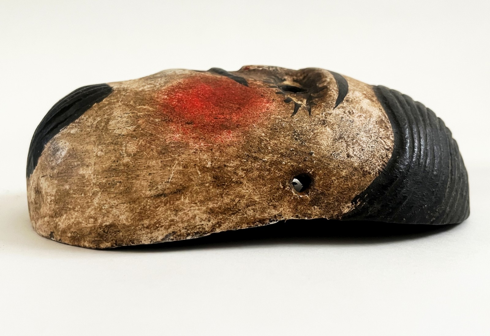 VTG MEXICAN HIDALGO JUANEGRO CUANEGRO JUAN NEGRO FOLK ART HAND CARVED DANCE MASK