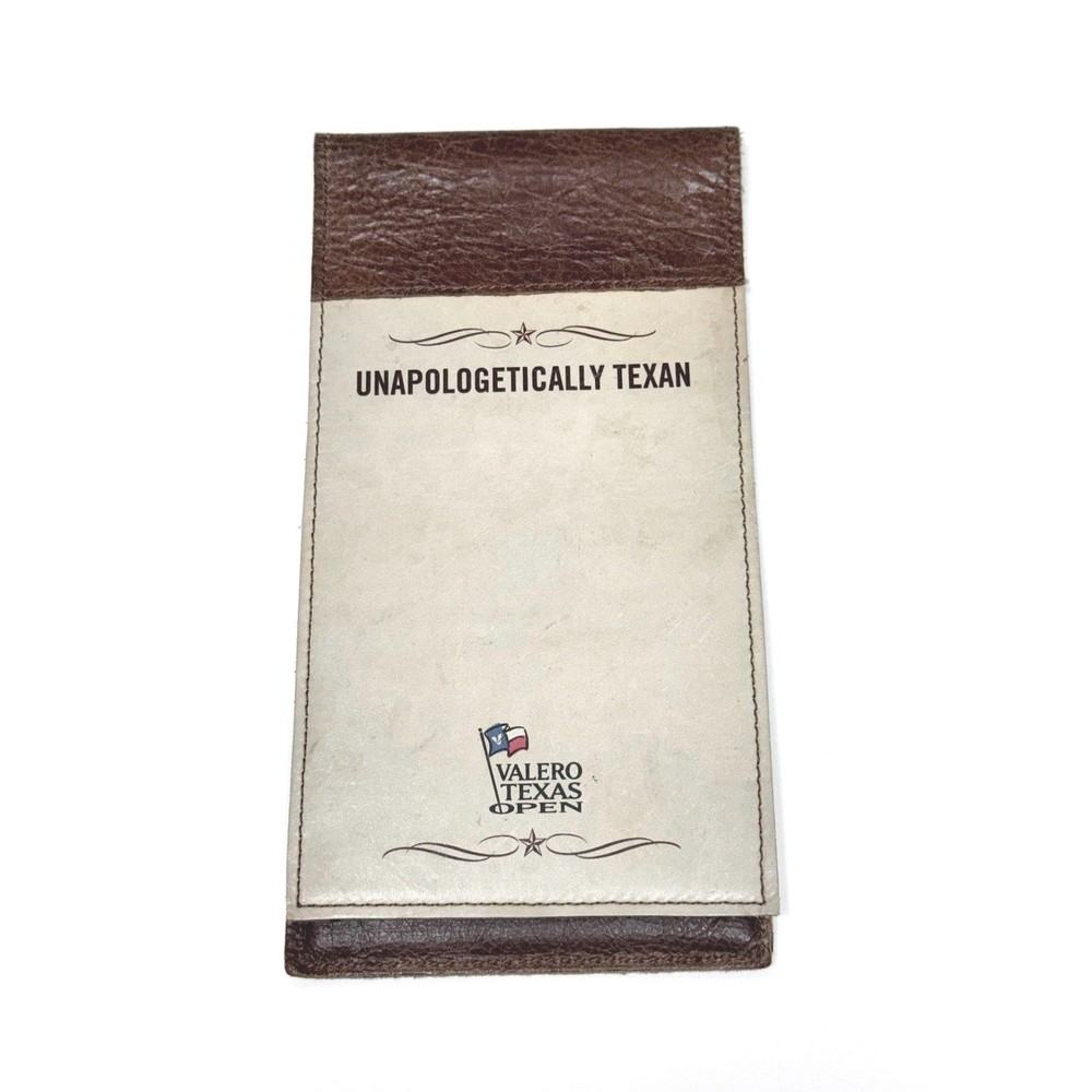 Leather Valero Texas Open Notepad Case: Unapologetically Texan