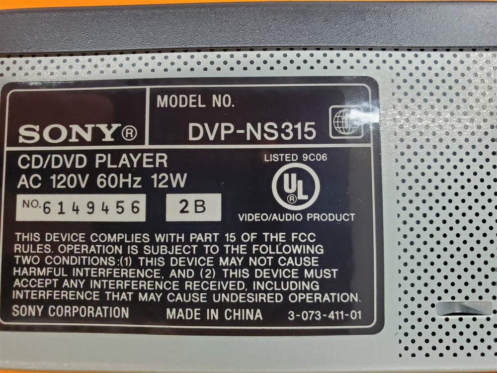 ⭐️⭐️⭐️⭐️⭐️ **UNTESTED** DVD Player Sony DVP-NS315 w Remote **READ**