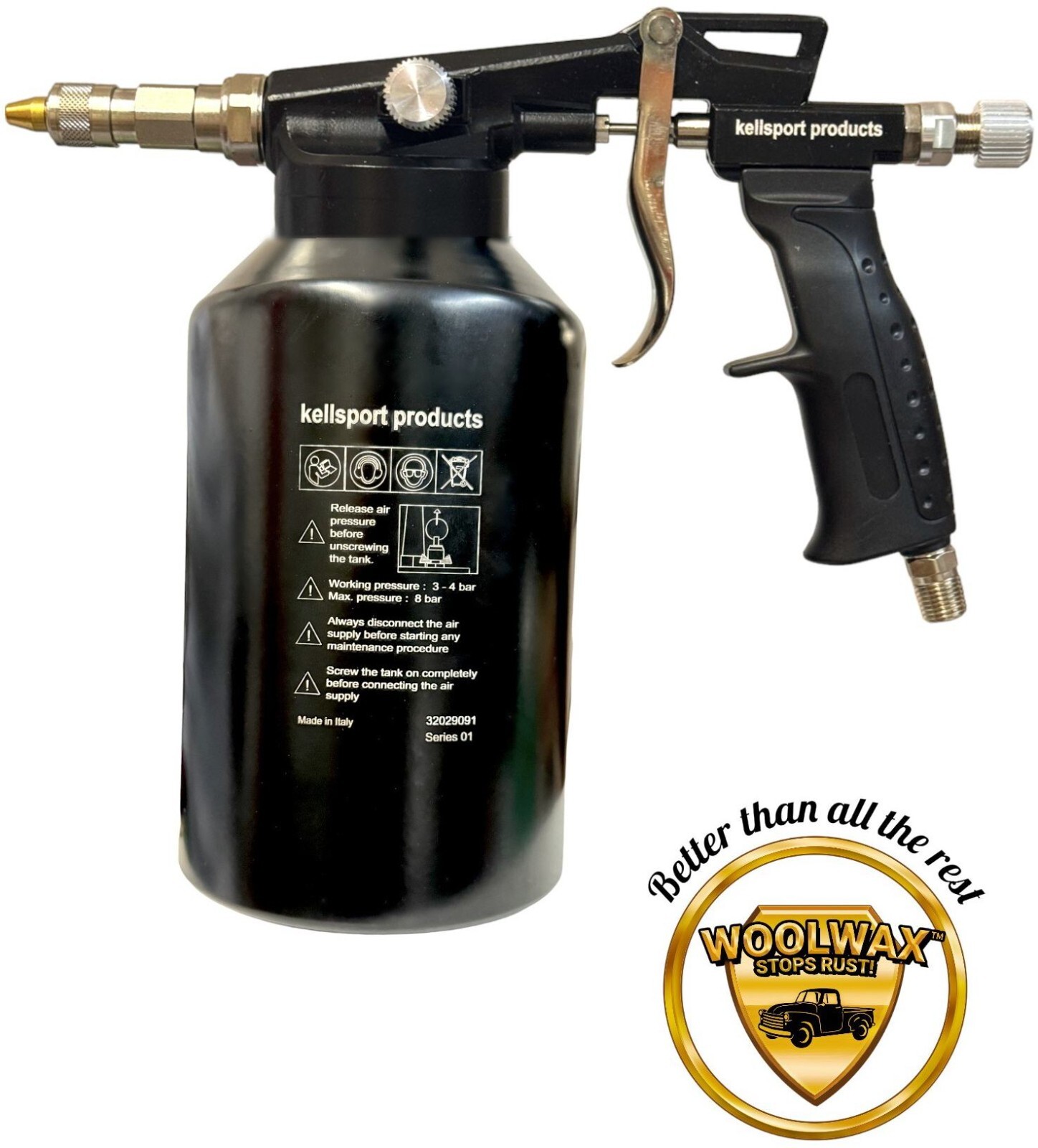 Undercoating Spray Gun with Wand Kit Rust Proofing by kellsport products
