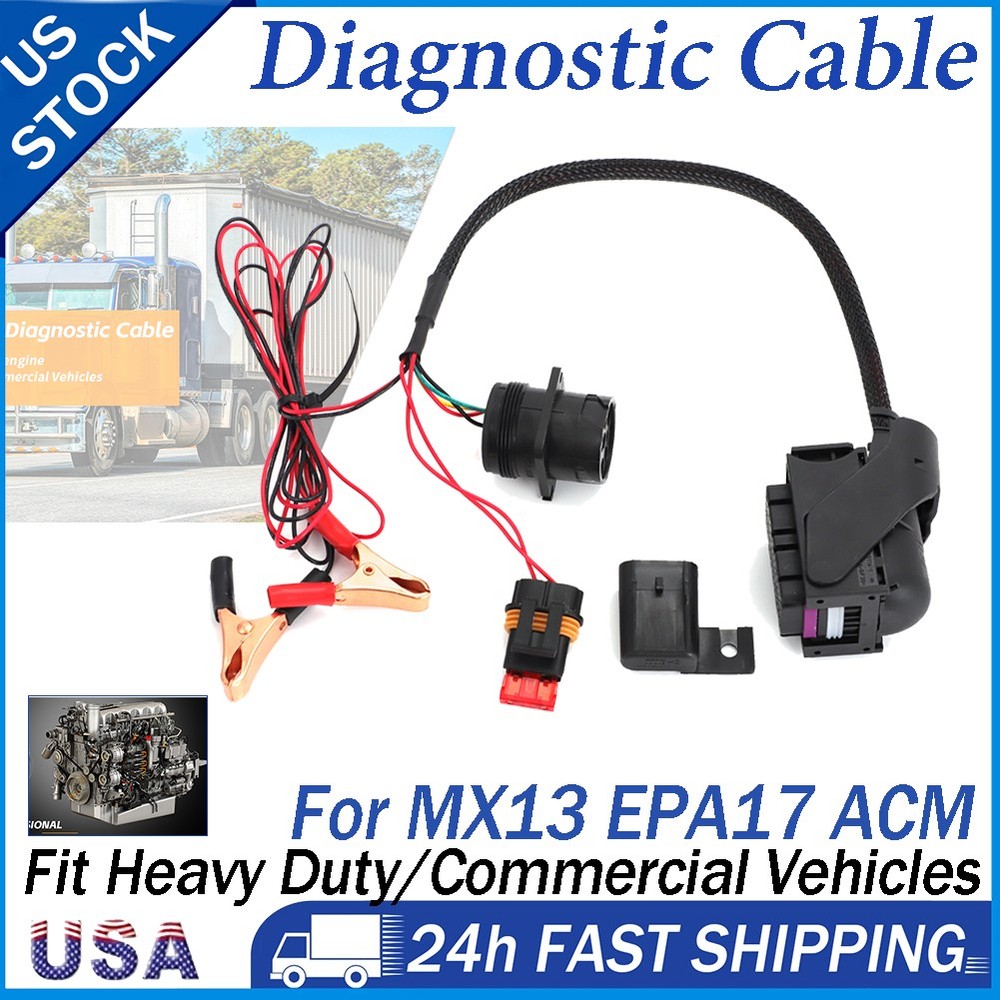 For Paccar MX13 EPA17 ACM Diagnostic Interface Cable HeavyDuty/Commercial Engine
