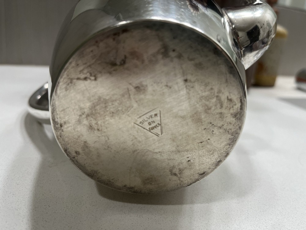 Vintage Silver On Copper Teapot