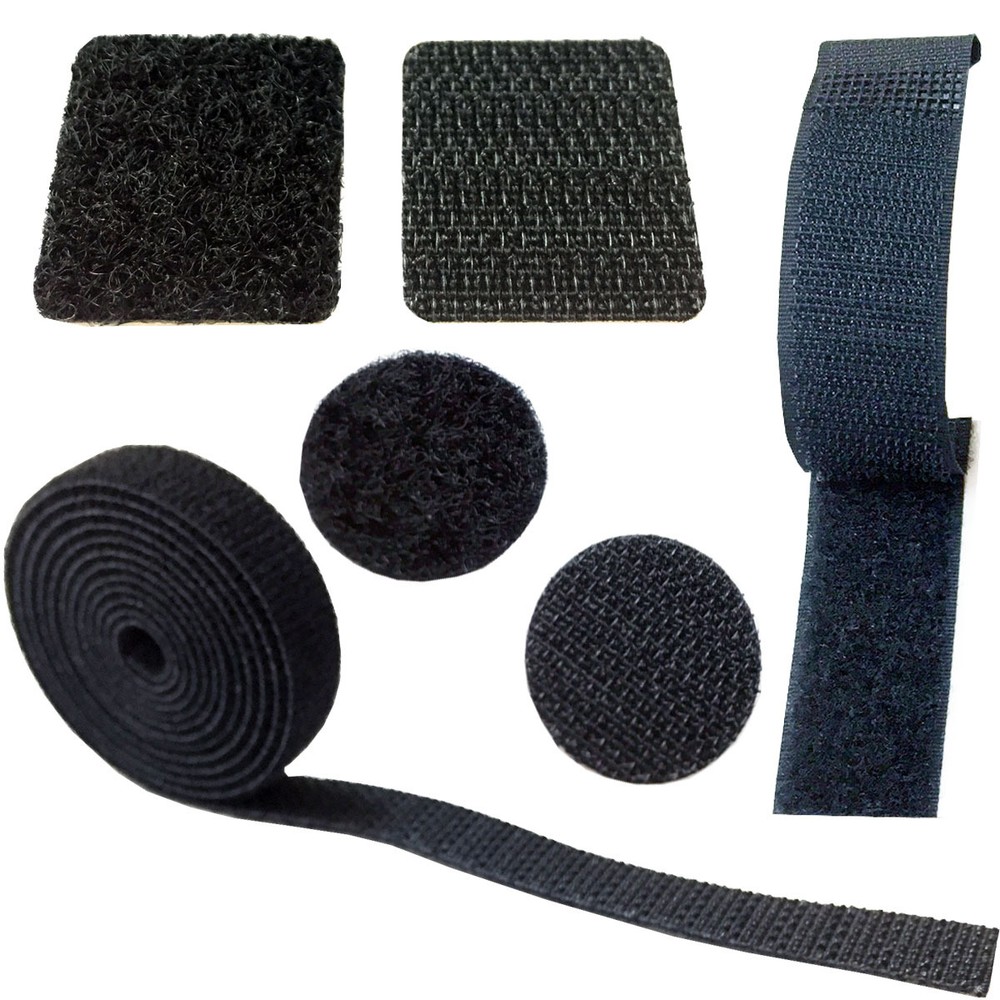 Various Hook and Loop Fasteners - Coins, Squares, Buckles, Strips - Electriduct