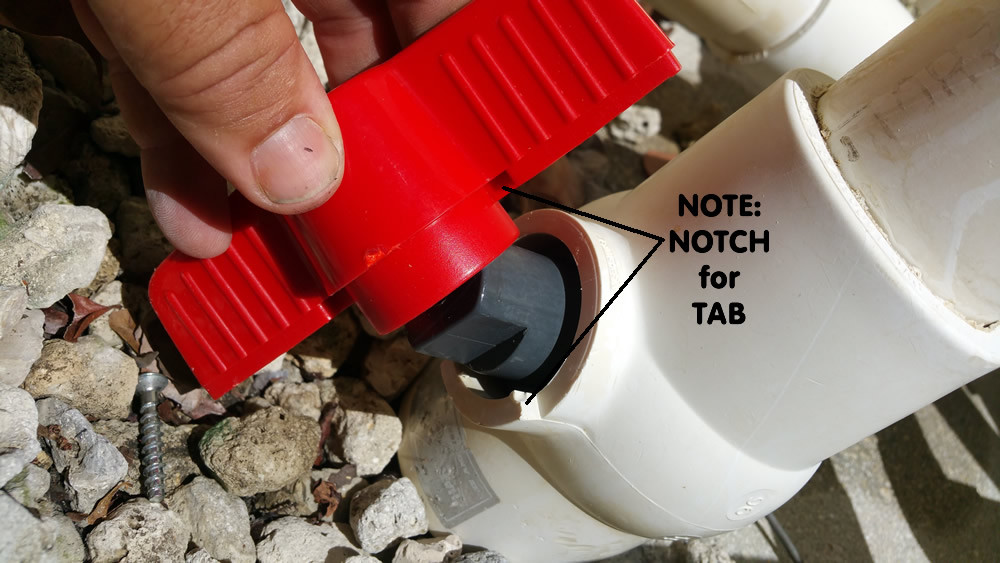 SWIMMING POOL PLASTIC BALL VALVE HANDLE REPLACEMENT 2"