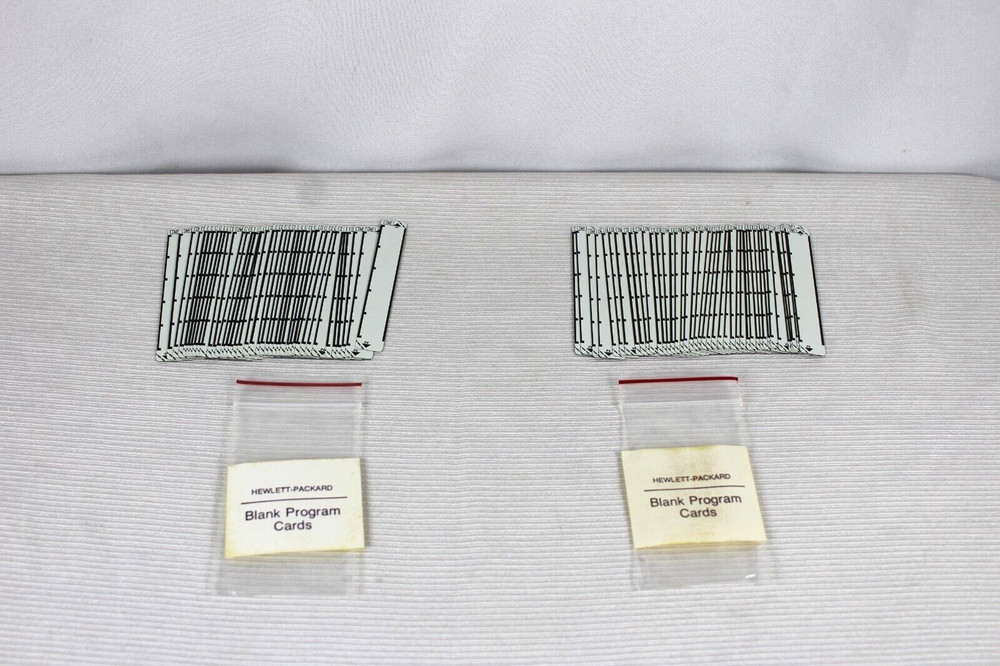 HEWLETT PACKARD (HP) BLANK PROGRAM CARDS with CASE for HP-65, HP-67 & HP-97