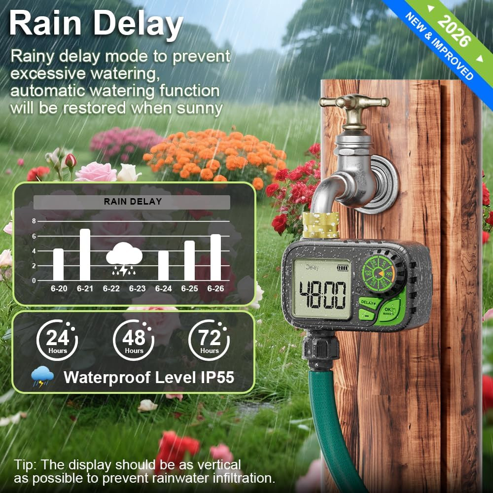 Sprinkler Timer Water Hose Timer - Programmable Digital Irrigation Outdoor Water
