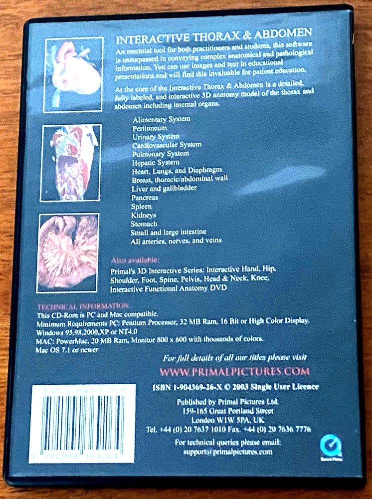 Primal 3D Interactive Anatomy/Functional/ Sports COMPLETE ALL 14 CD-ROMS PC MAC