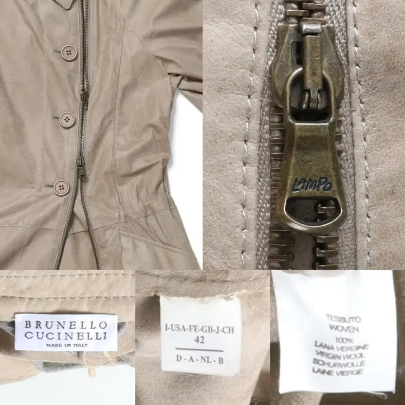Brunello Cucinelli Leather Half Coat Official