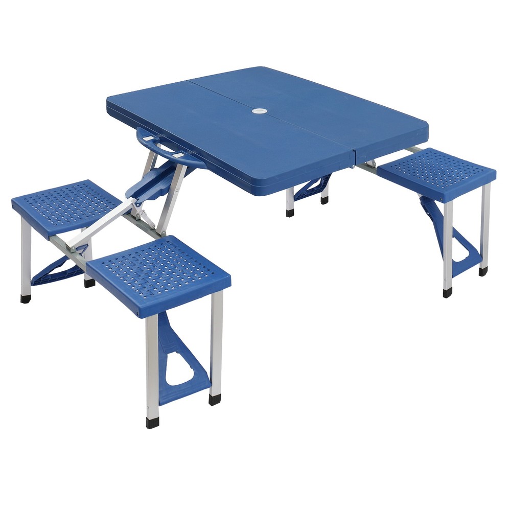 】Siamese Folding Tables and Chairs-Plastic PS Thickening