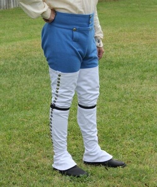 White Over-The-Knee Gaiters - Reenactment