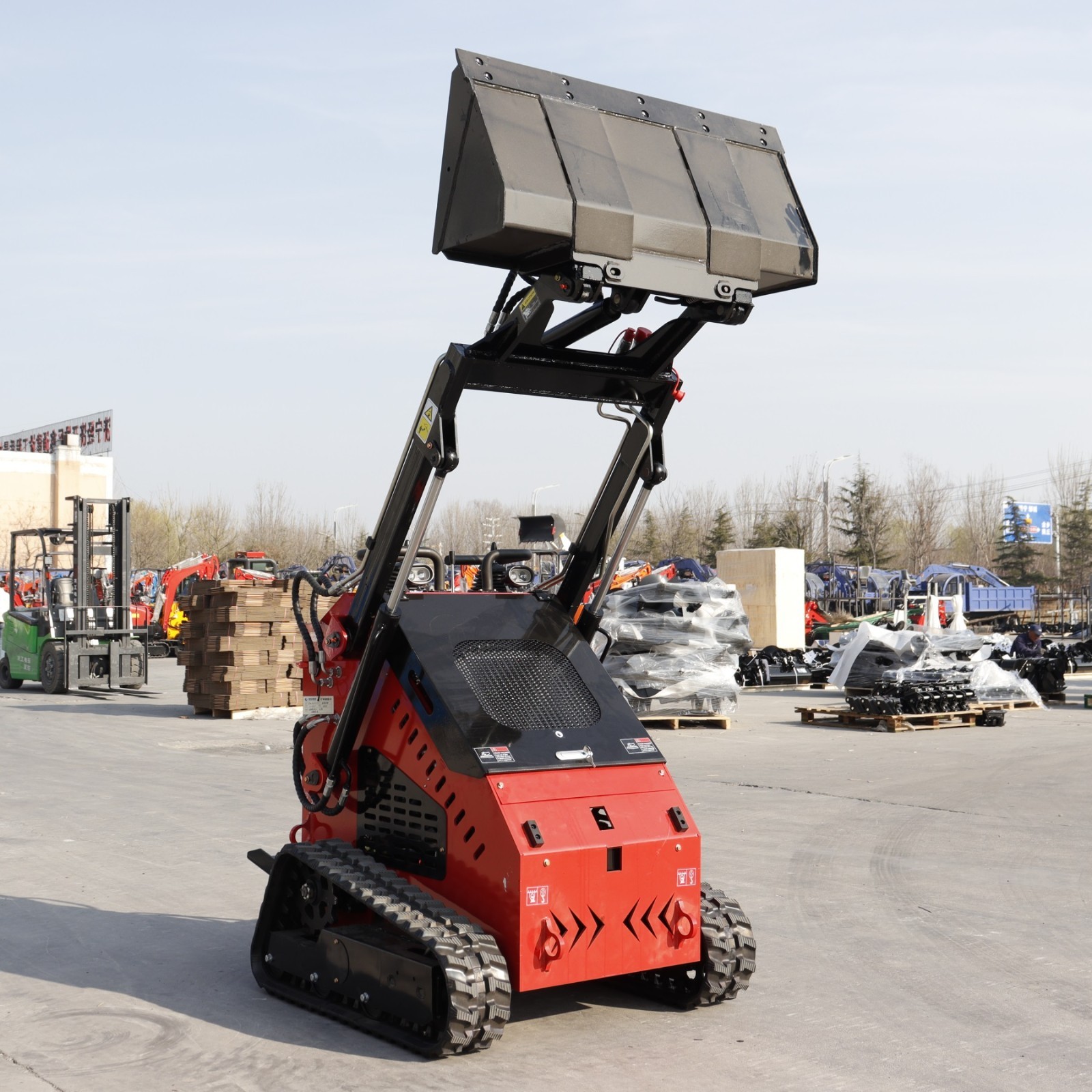 2025 13.5HP Mini Skid Steer Loader B&S Gasoline Stand-on Gas Electric Start