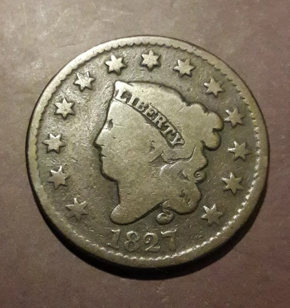 1827 Coronet Head Large Cent