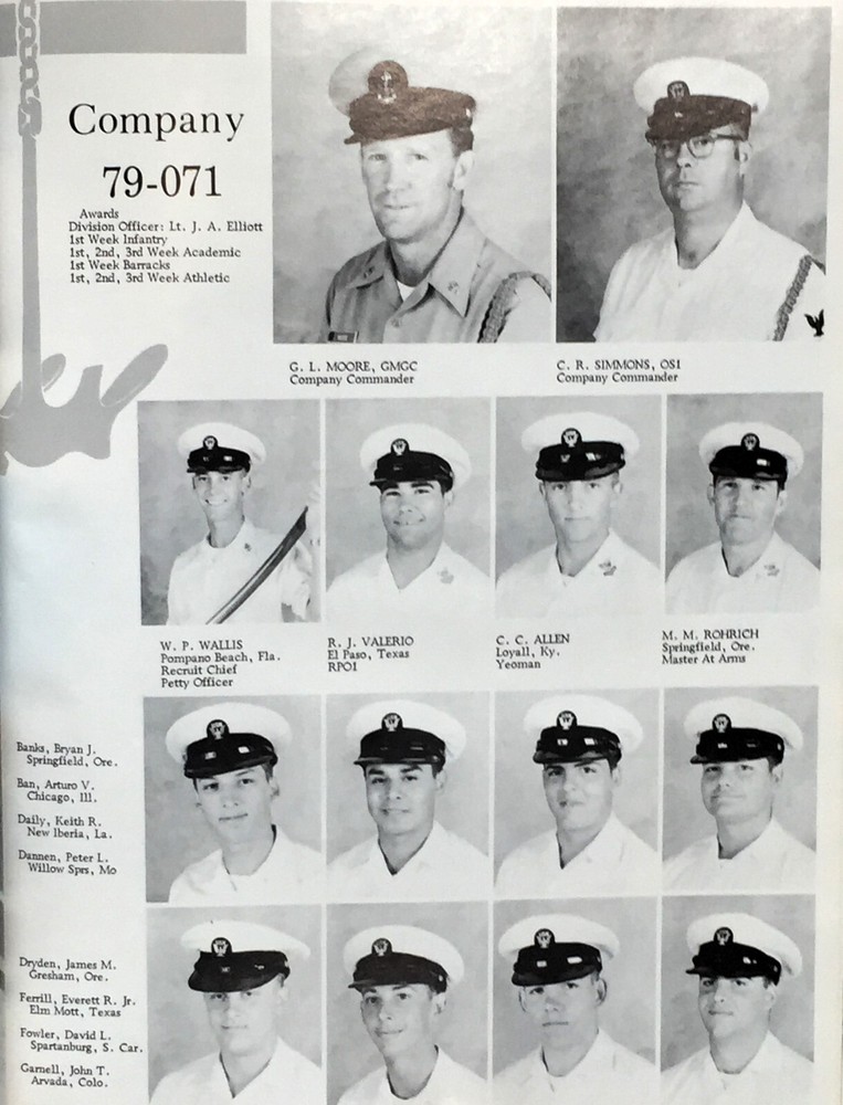 US Navy Recruit Command San Diego 1979 Basic Training Graduation Book