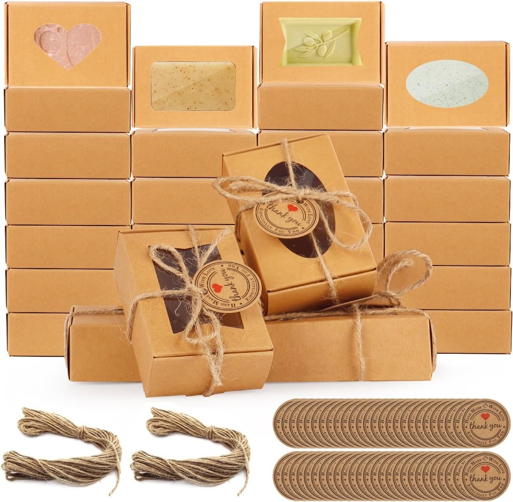 Kraft Soap Boxes with Window for Packaging