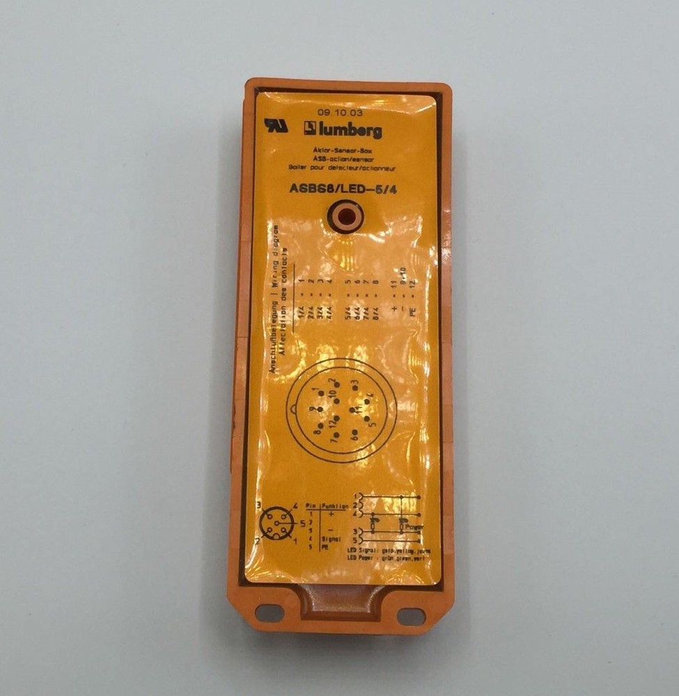Lumberg ASBS8/LED-5/4 M12 Actuator/Sensor Distribution Box