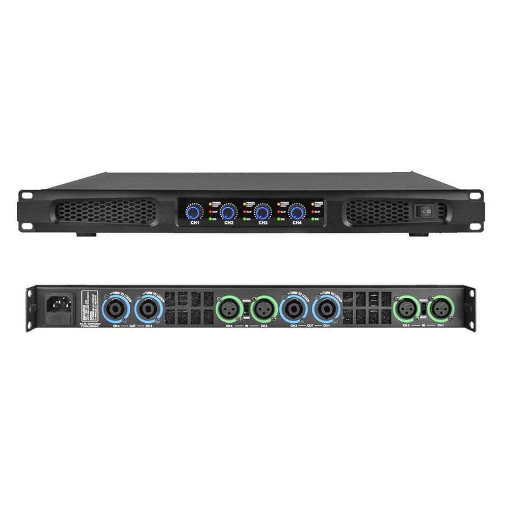 High-Tech 5200W 4-Channel Class D Digital Power Amplifier 5200 Watts PEAK Output