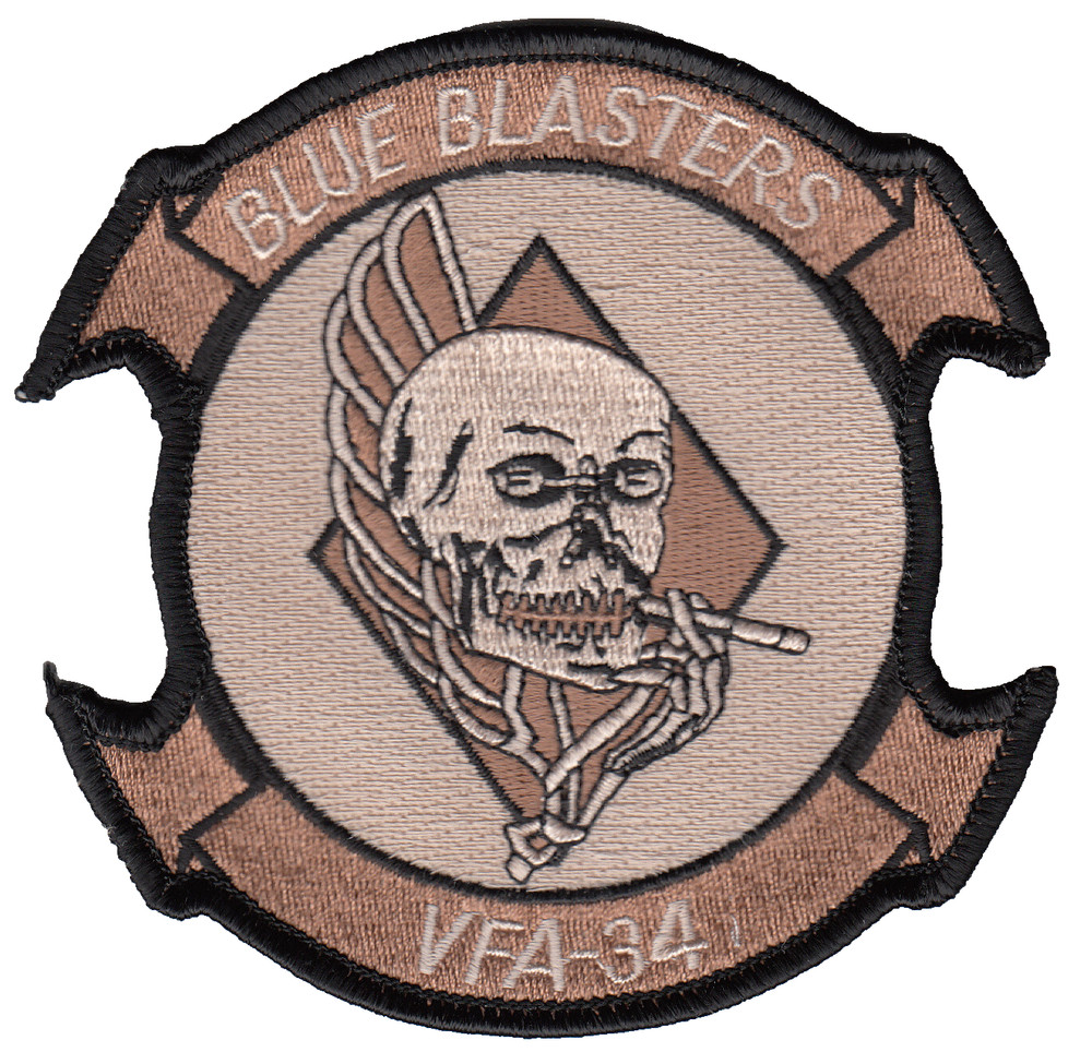 VFA-34 BLUE BLASTERS DESERT COMMAND CHEST PATCH