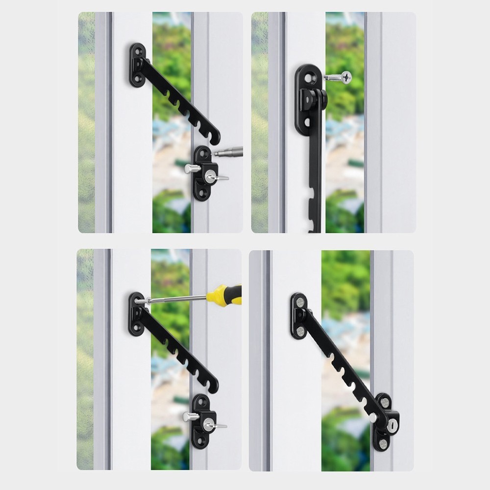 Multi Stage Adjustable Window Lock Limiter 2pcs for Reliable Window Safety