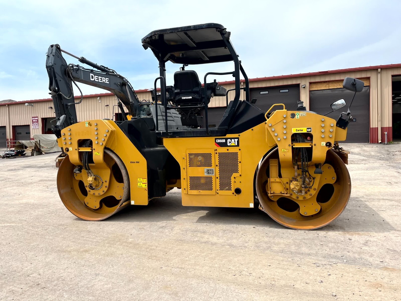 2017 Caterpillar CAT CB66B 84" Smooth Double Drum Vibratory Ride On Roller