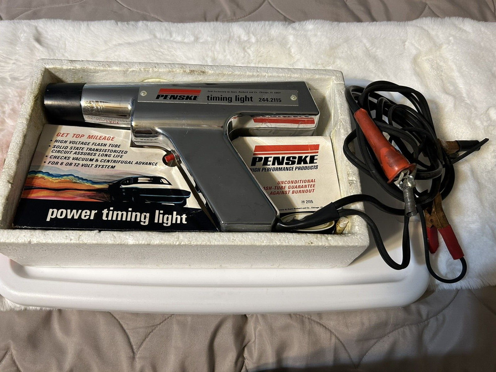 Vintage Penske Chrome Inductive Power Timing Light 244.2115 Sears Roebuck & Co.