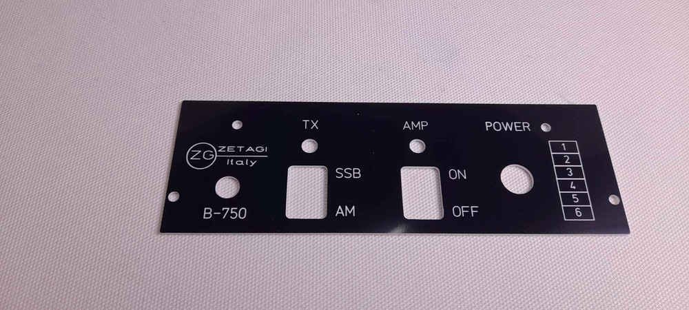 ZETAGI B 750 HF Amplifier custom faceplate
