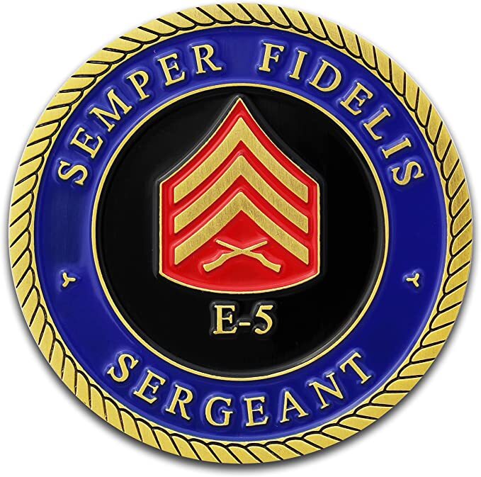 United States Marine Corps Sergeant E5 Challenge Coin
