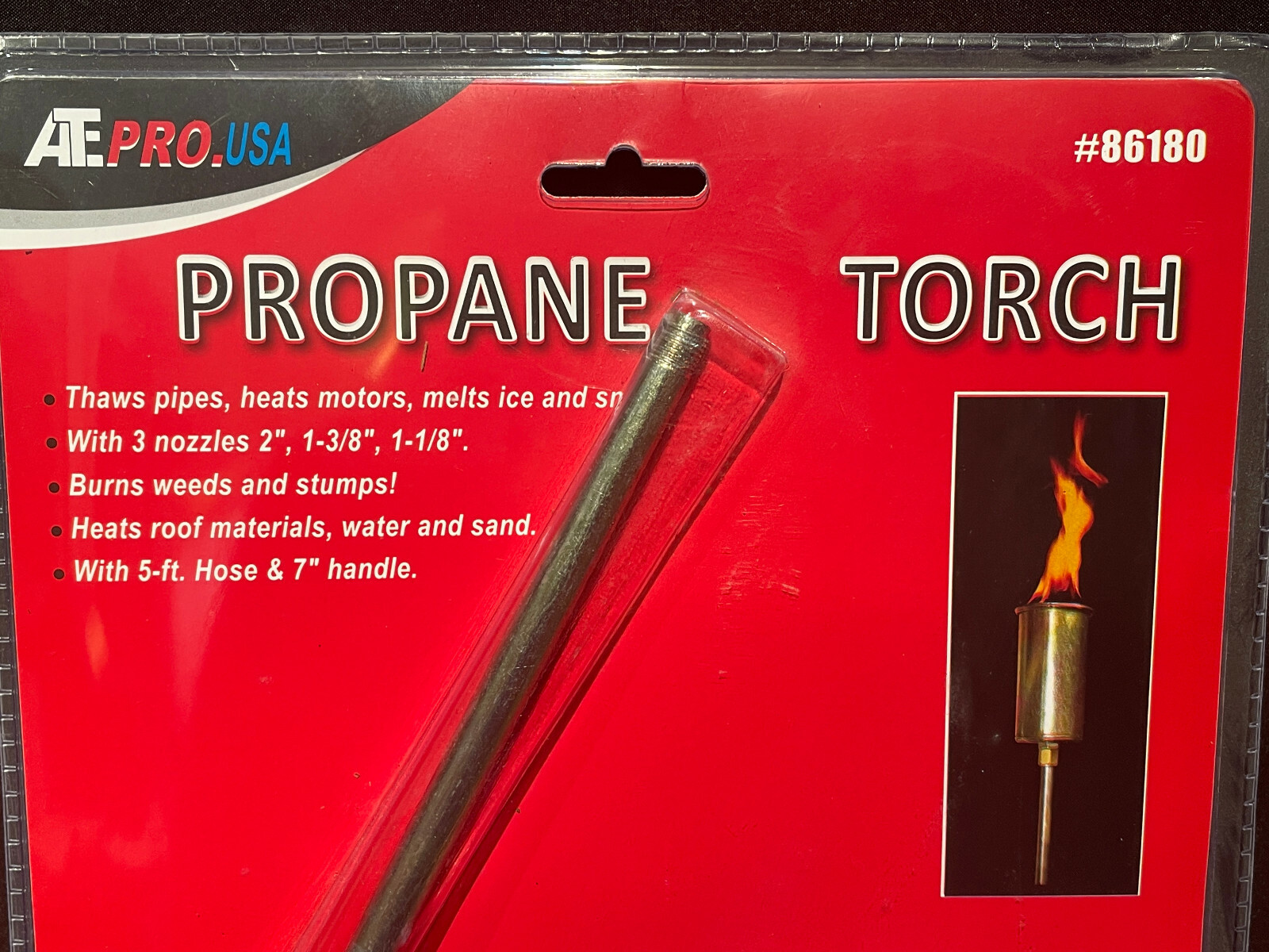 Propane Wand Torch Driveway & Sidewalk Ice Melting Weed Burner Roofing 3 Heads