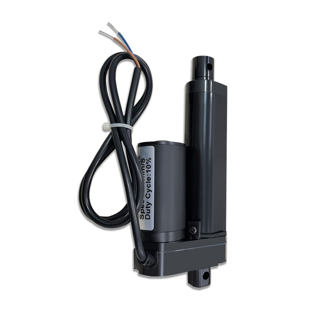 Black 4" Stroke Linear Actuator 225lbs (1000N) Load Capacity 10mm/s with Bracket