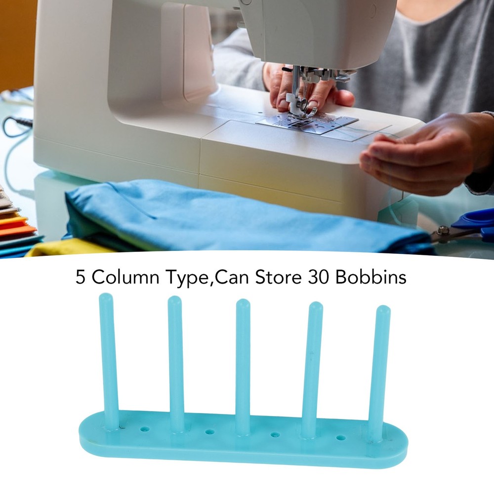 5 Column Magnetic Bobbin Holder Plastic Thread Bobbin Organizer Storage Rack