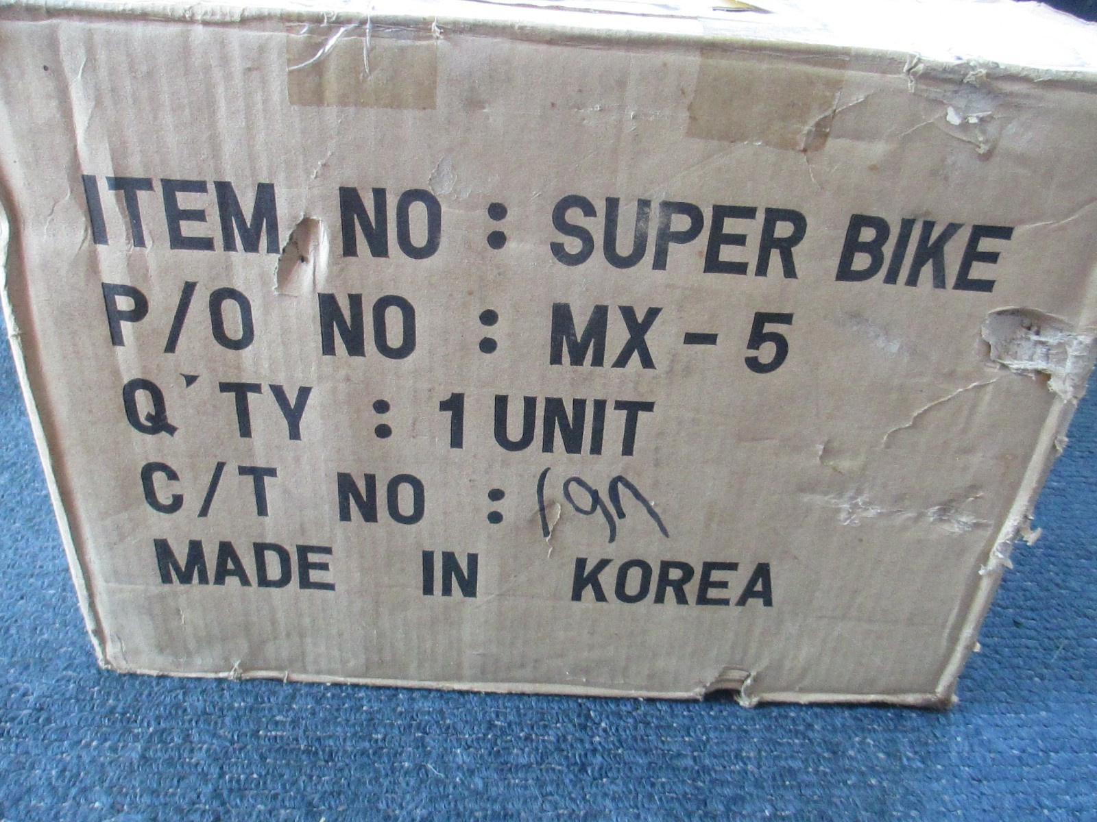 Vintage MX-5 MX5 Superbike Super Bike Bicycle Motor Model Bike 1993 BSMT