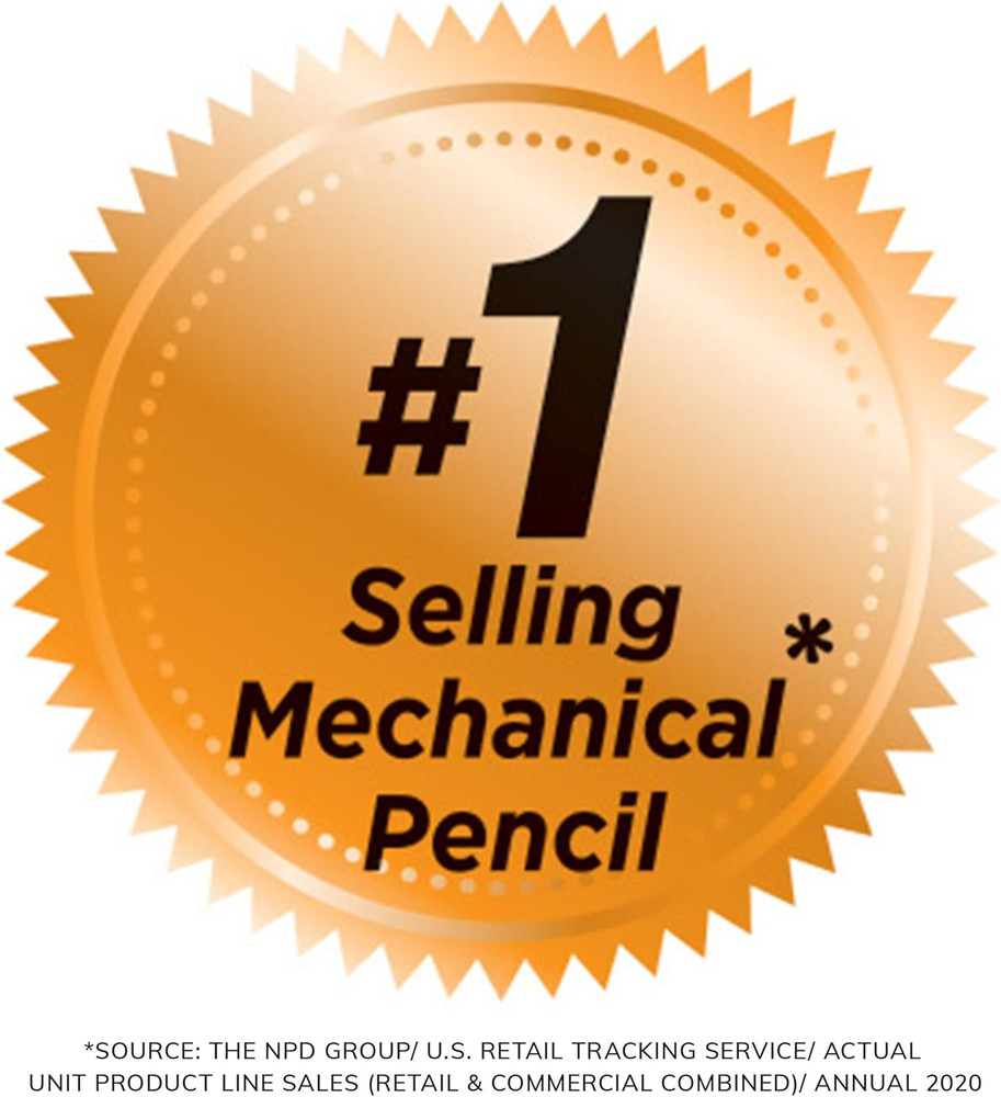 Xtra-Smooth Mechanical Pencils with Erasers, Medium Point (0.7Mm), 10-Count Pack