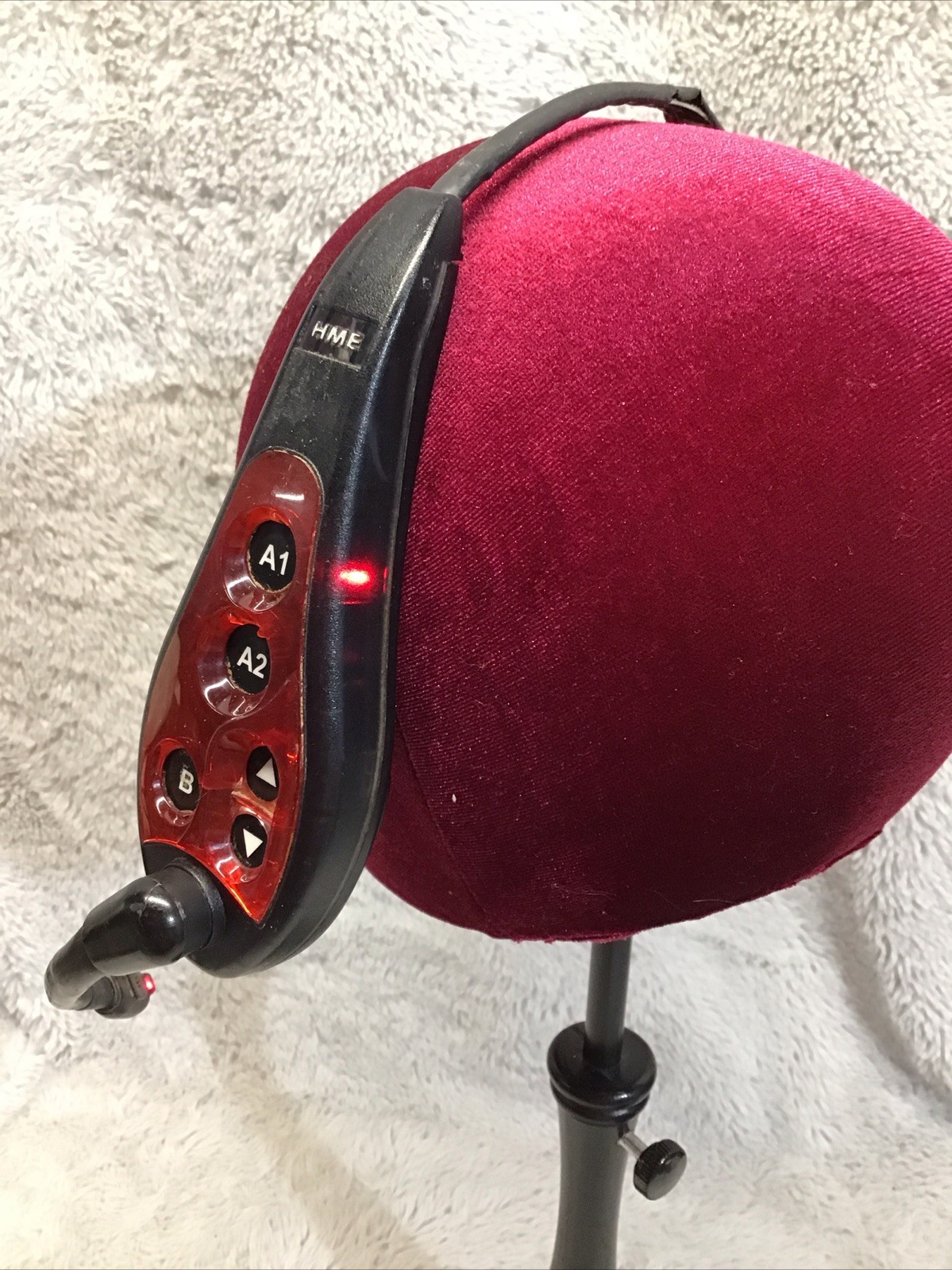 HME HS6000 RED Wireless Drive Thru Intercom Headset W/Battery Used Working Rough