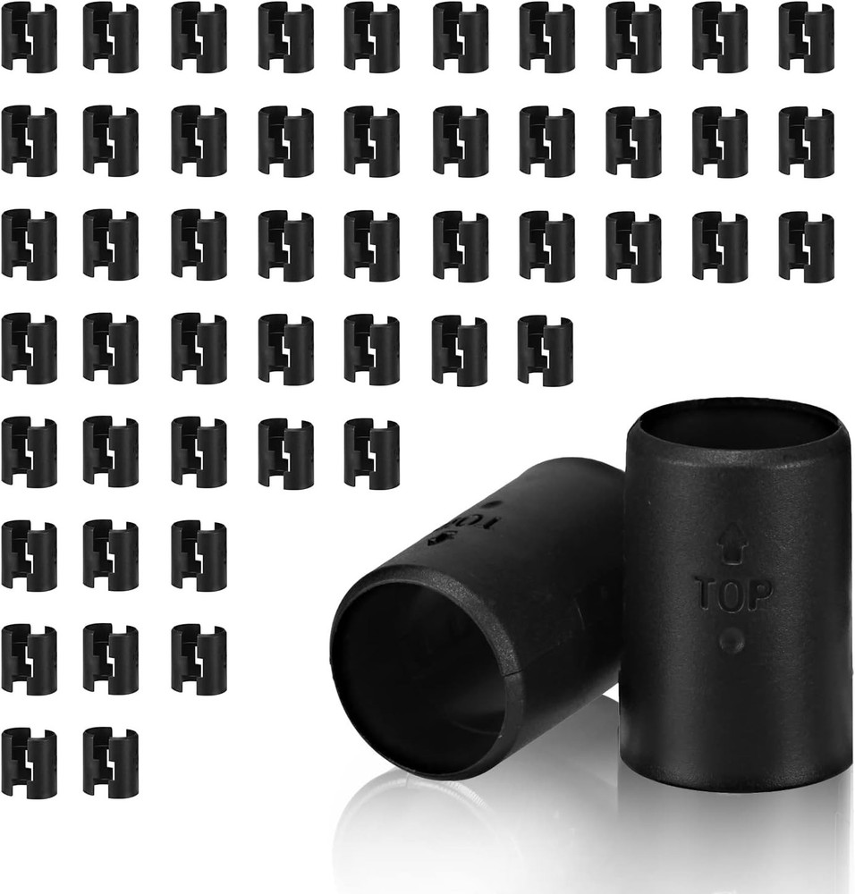 100 Durable Black Wire Shelf Clips for 25mm Posts - Easy Installation Solution