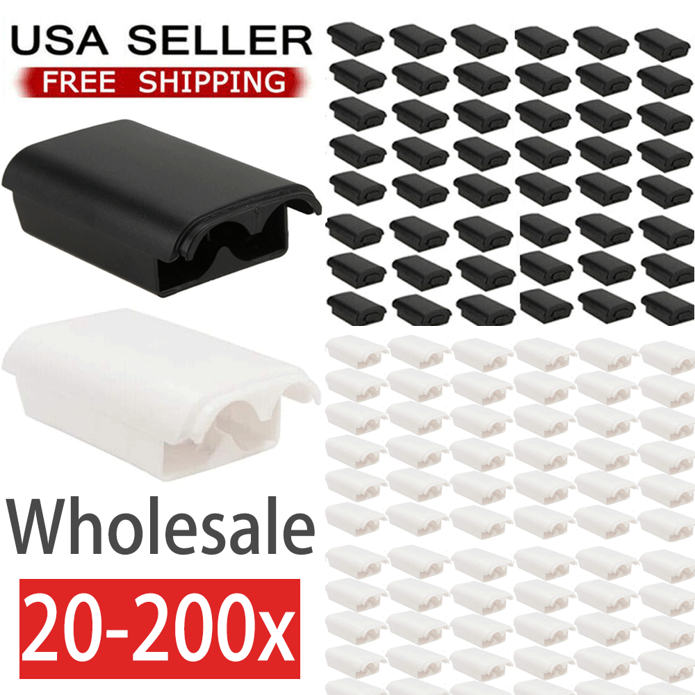 20-200pcs AA Battery Back Cover Case Shell Pack For Xbox 360 Wireless Controller