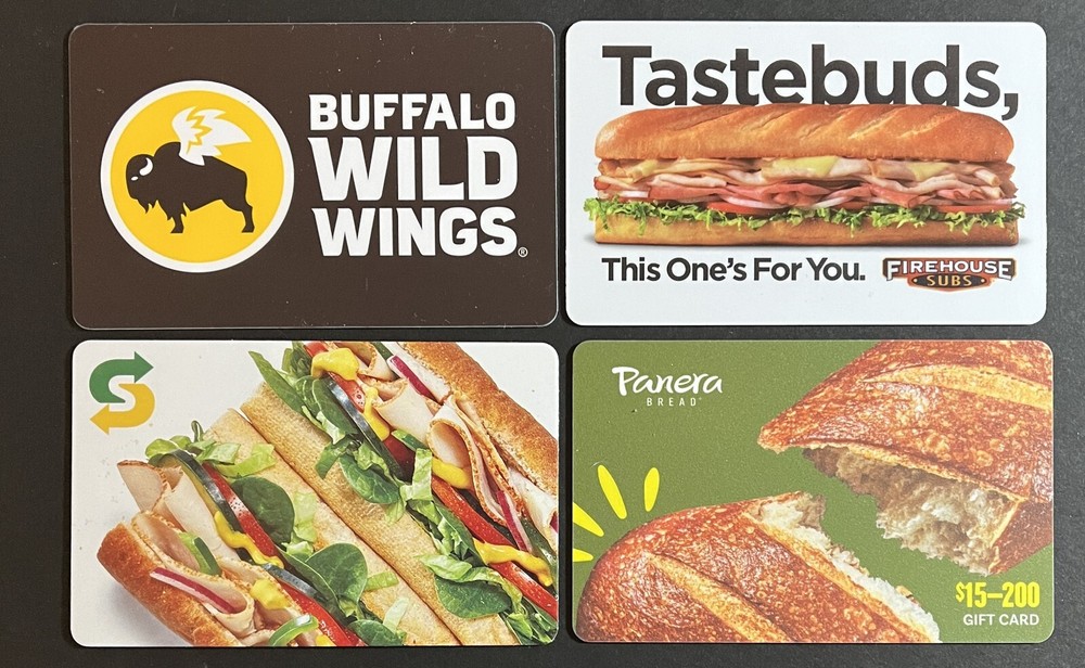 Assorted DINING - GIFT CARDS - (no monetary value)