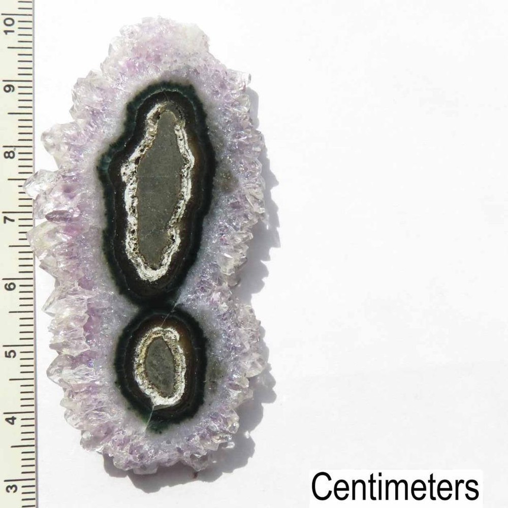 Amethyst Stalactite Flower Slice Polished Both Sides VX161