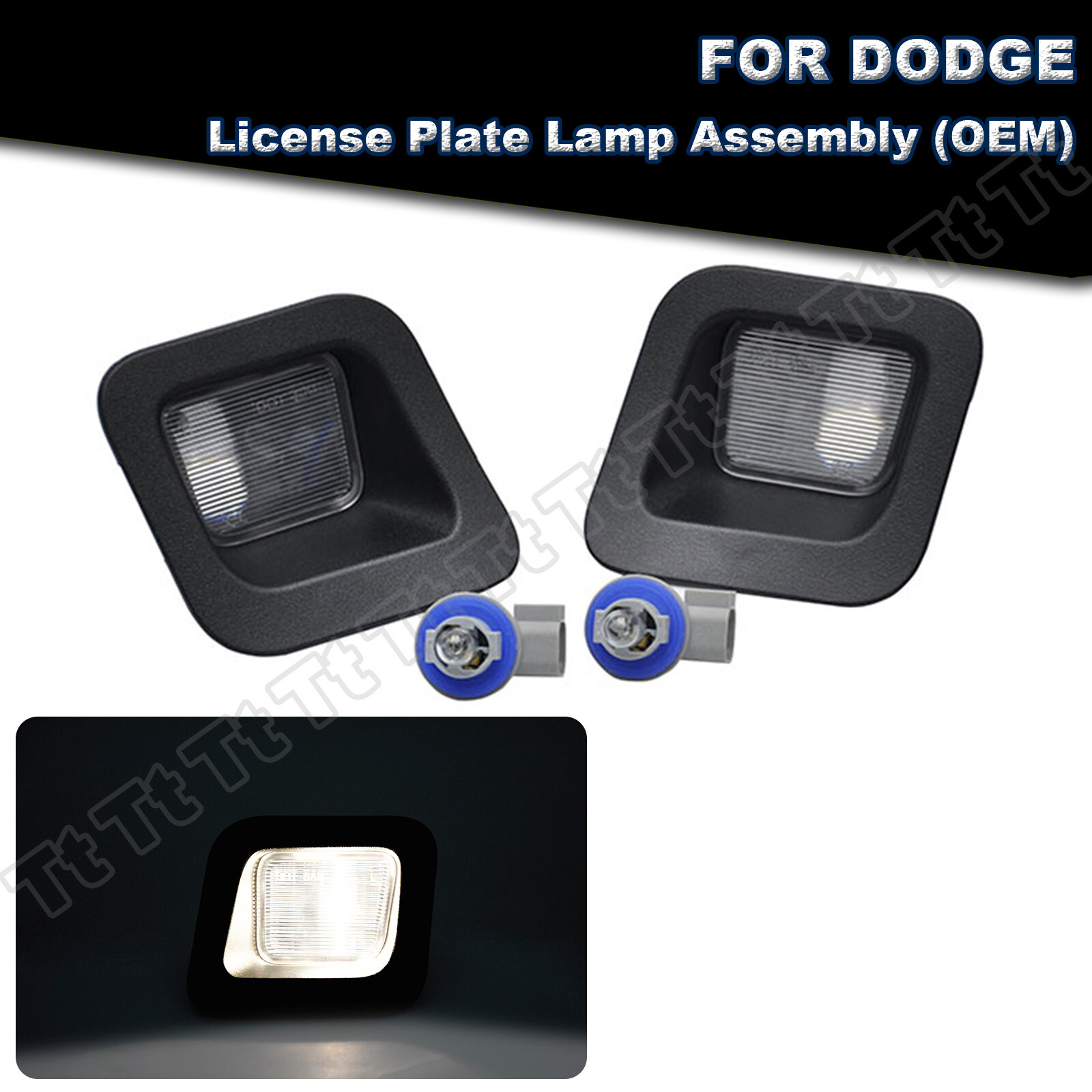 OE License Plate Light Housing Replacement For 2002-18 Dodge RAM 1500 2500 3500